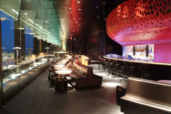 The bar inside Mix Lounge