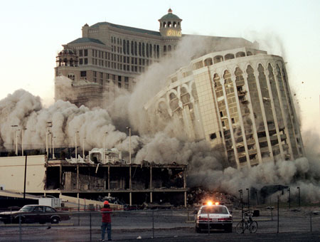 Aladdin Hotel Las Vegas Demolition - History Of The Aladdin Hotel Casino - Aladdin hotel (where elvis & priscilla presley got married), las vegas, nv, 1970's.