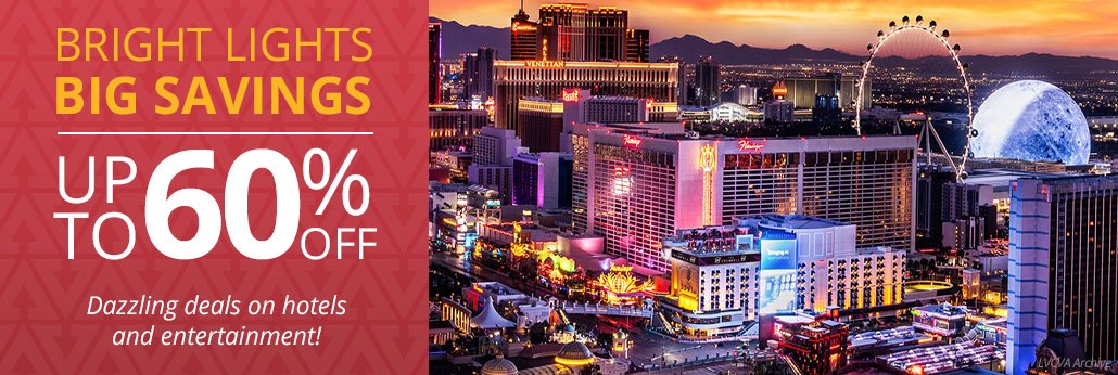 베가스닷컴 9월 할인코드 추석 프로모션 라스베가스 공연 쇼 예약 60% off Vegas Promo Code 2025 Bright Lights, Big Savings (~10/31)