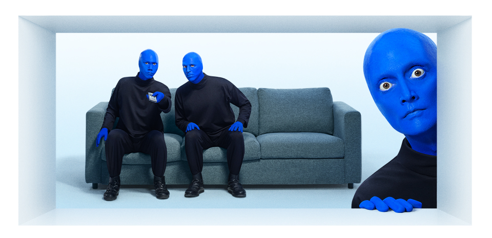 Blue Man Group performing live at Luxor Las Vegas