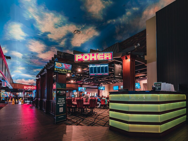 The poker room at Boulder Station Casino.