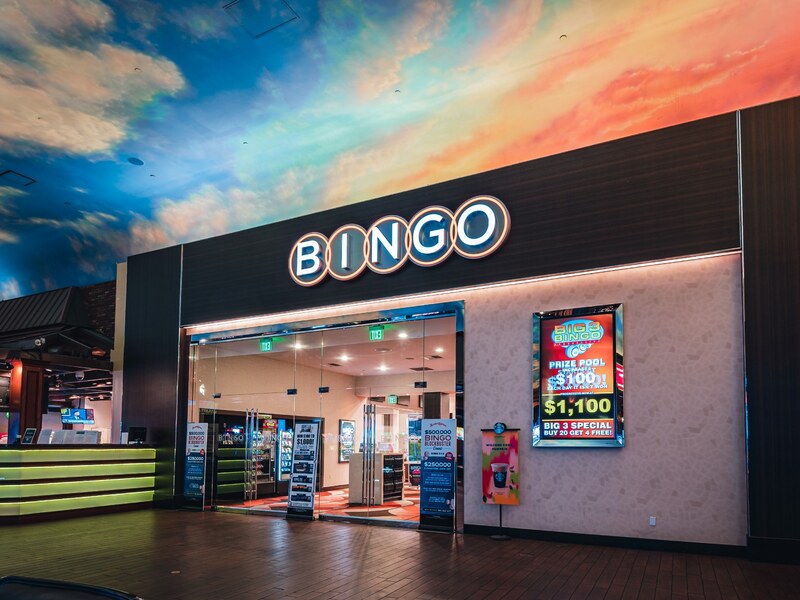 The entrance to the bingo hall at Boulder Station Casino.