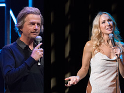 David Spade and Nikki Glaser