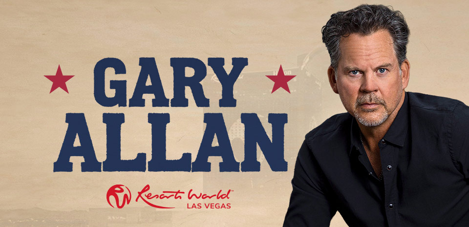 Gary Allan performing country music at Resorts World Theatre in Las Vegas