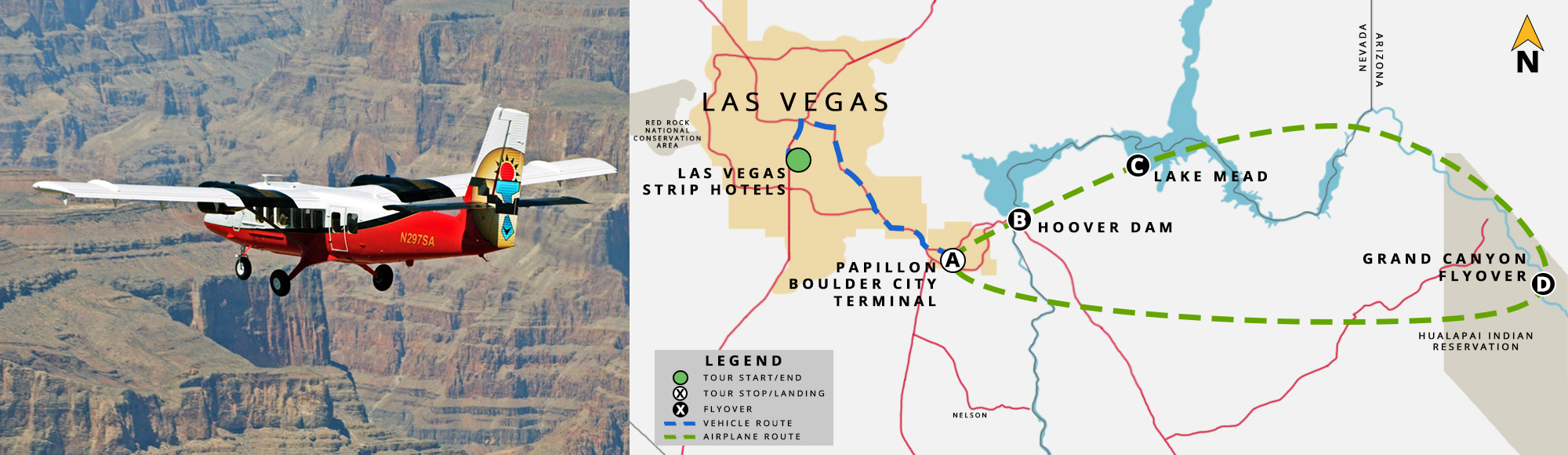 Highlights Over Grand Canyon Tour by GC Scenic Airlines