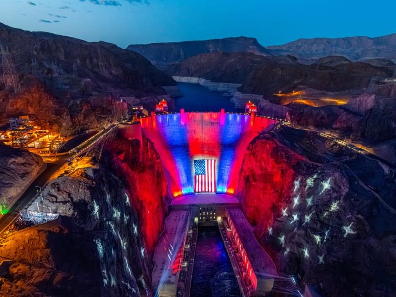 Hoover Dam – Celebrate America250 - See the American flag display light up one of America’s most iconic landmarks.
