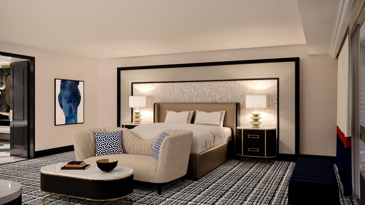 Versailles Premium Suite, 1 King. CHECK-IN AT HORSESHOE FRONT DESK