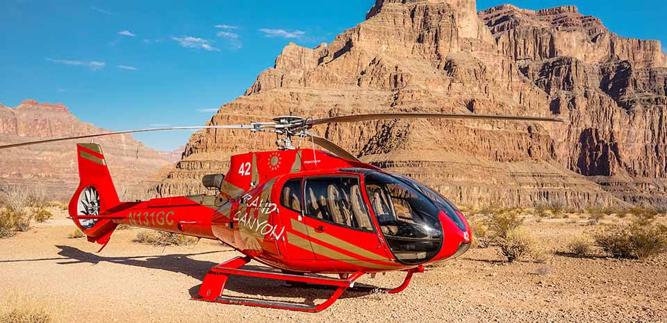 Helicopter landing site on the Grand Canyon floor beside the Colorado River