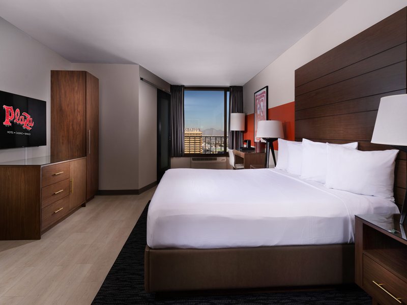 Renovated Luxe King Room showcasing sleek décor, upgraded finishes, and a fresh modern design.
