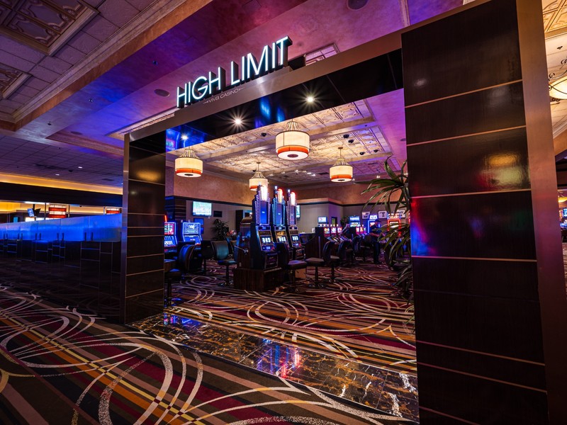 The High Limit gaming area features a polished entrance, upscale finishes and a more intimate casino setting.