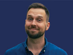 Trey Kennedy performing live stand-up comedy in Las Vegas