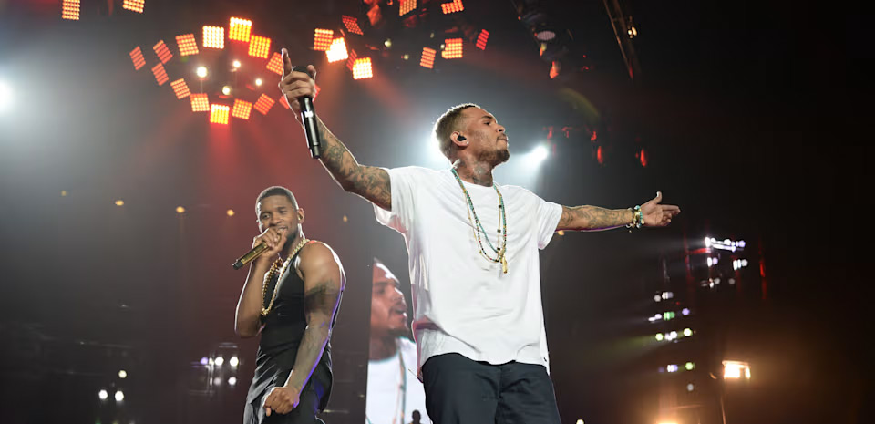 Usher and Chris Brown The R&B Tour at Allegiant Stadium Las Vegas