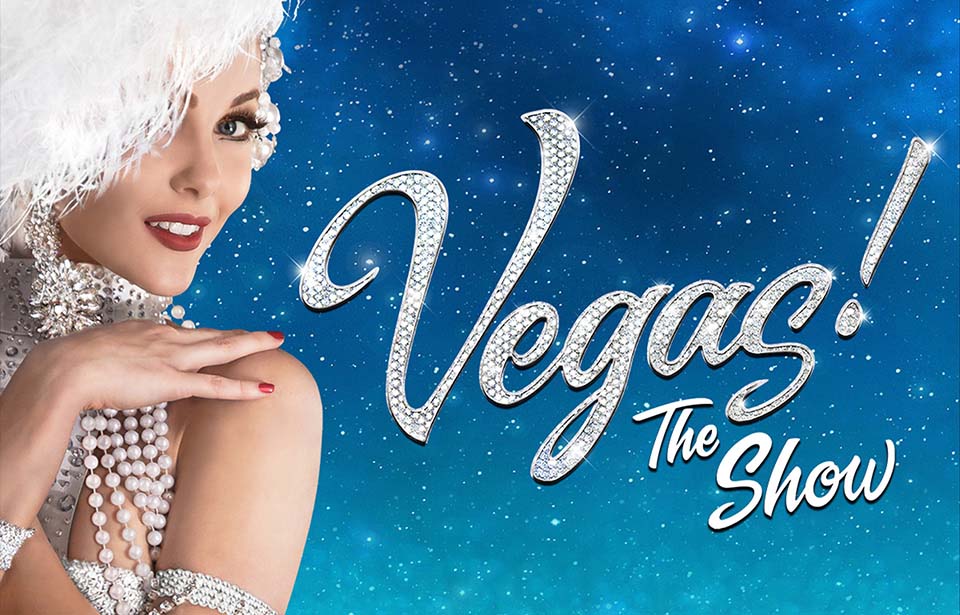Feathered showgirls in VEGAS THE SHOW at the Saxe Theater, Planet Hollywood Las Vegas