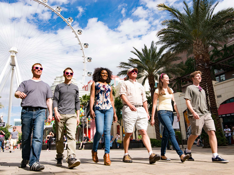Vintage Vegas Sights & Sounds Tour by Pink Jeep - Stroll The LINQ Promenade as you make your way to the High Roller - Vintage Vegas Sights and Sounds Tour by Pink Jeep