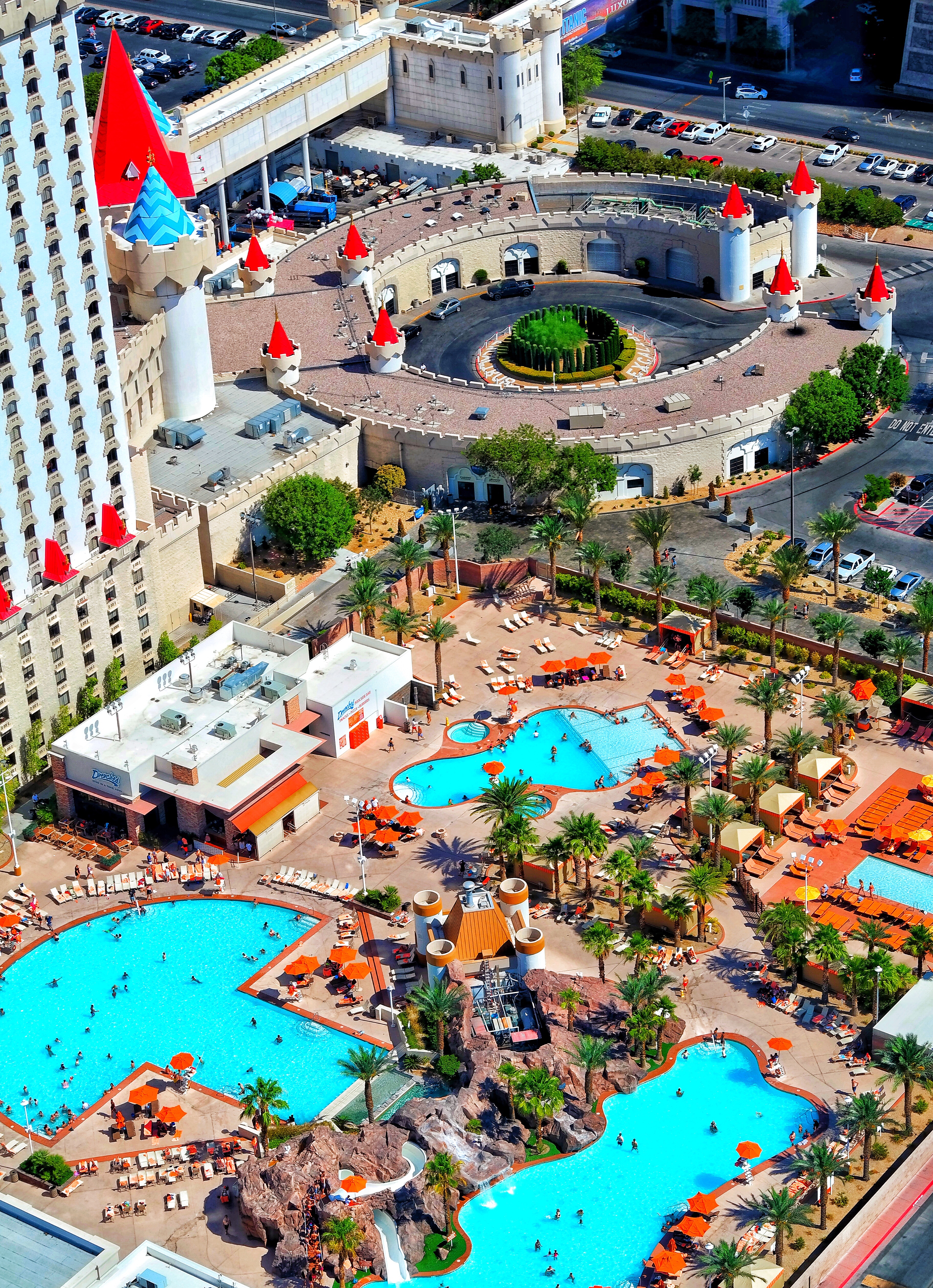 Excalibur Pool Aerial